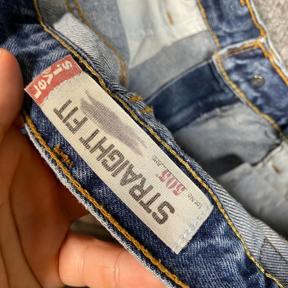 Levis 505 Mens Straight Fit Medium Wash Blue Denim Jeans 32x32 Made in Mexico - Picture 9 of 11